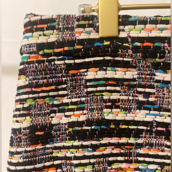 ANN TAYLOR Multi-color Tango Textured Ruffle Pencil Skirt VGUC, Size 8 - Picture 2 of 7